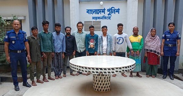 ময়মনসিংহ কোতোয়ালি পুলিশের অভিযানে চুরি ও মাদক মামলার আসামীসহ গ্রেফতার – ১০