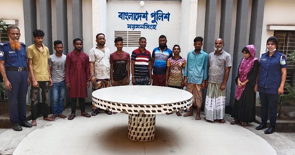 ময়মনসিংহ কোতোয়ালি পুলিশের অভিযানে গ্রেফতার- ১৪