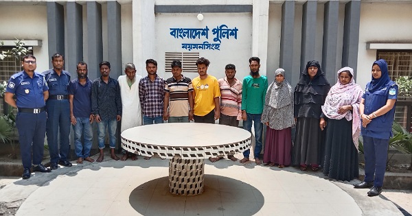 ময়মনসিংহ কোতোয়ালি পুলিশের অভিযানে গ্রেফতার- ১২